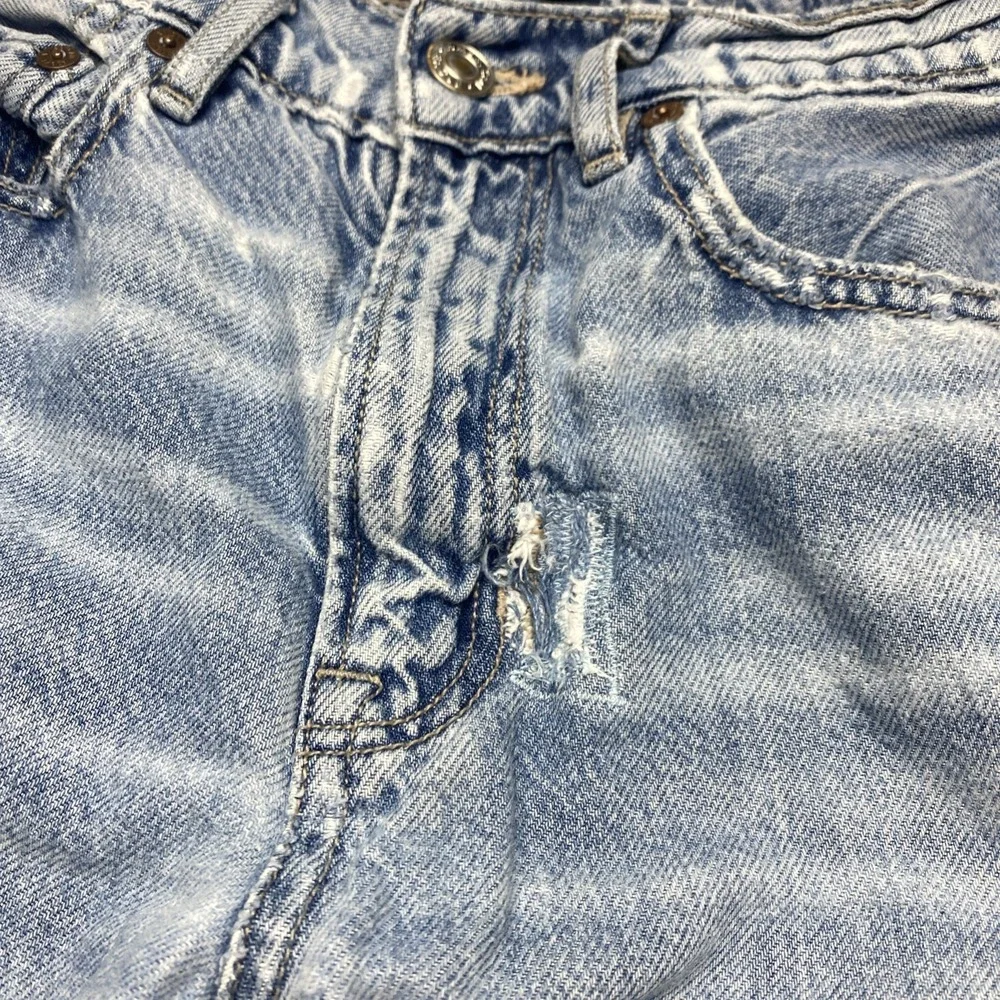 American Eagle Jeans Womens Size 0 Blue Super High Rise Baggy Wide Leg, Denim - Picture 5 of 16